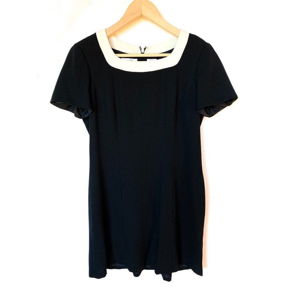 Vintage Liz Claiborne Petite Black White Dress